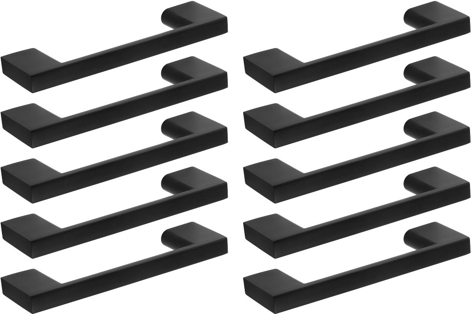 Caster 76mm Center to Center Matte Black Dual Mount Rectangular Bar 10