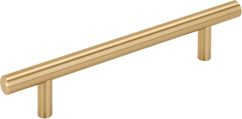 Bar Pulls 5-1/16-in , 128mm Center to Center Champagne Bronze Cylindrical Bar Drawer Pull