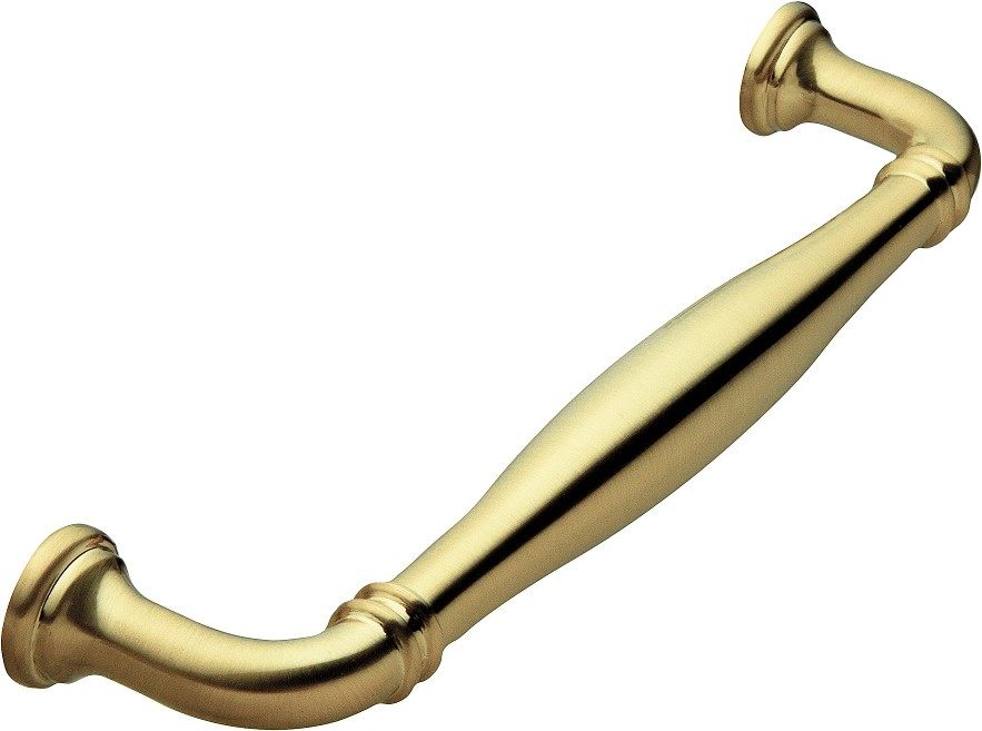 Paris 6-in , 152mm Center to Center Satin Brass Cylindrical Bar Drawer Pull