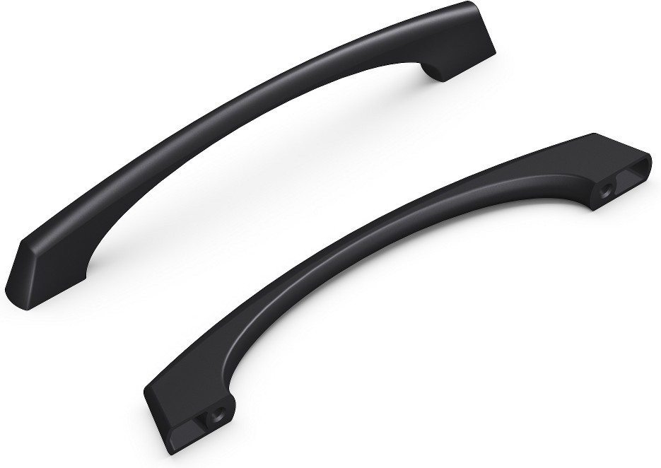 Greenwich 5-1/16-in , 128mm Center to Center Matte Black Arch Handle Drawer Pull 10 -Pack