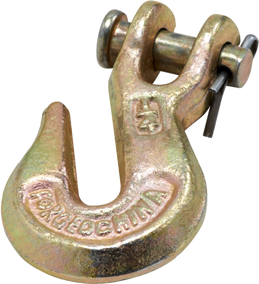 N830-316- 3253bc Clevis Grab Hooks- Forged Steel In Yellow Chromate