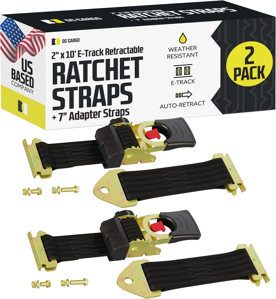 2-in x 10-ft Retractable Tie Down with E-track 3000-lb Break Strength (2-Pack)