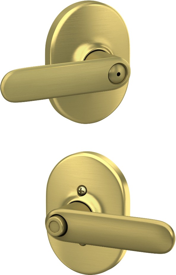 Davlin-Remsen Satin Brass Interior Bed/Bath Privacy Door Handle