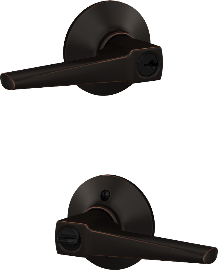 Custom Custom Eller - Plymouth Aged Bronze Exterior Keyed Entry Door Handle