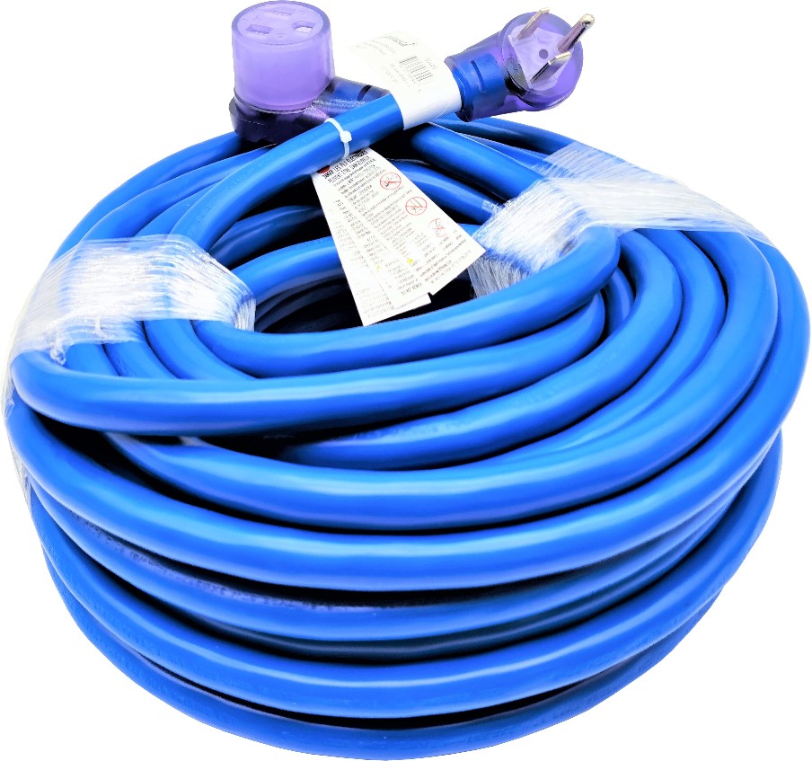 75-ft 8 / 3 3 Prong Blue Outdoor STW Heavy Duty Lighted Extension Cord