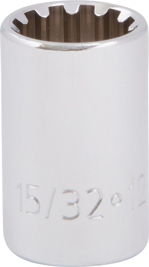 3/8-in Drive Standard (SAE) 15/32-in Shallow Socket