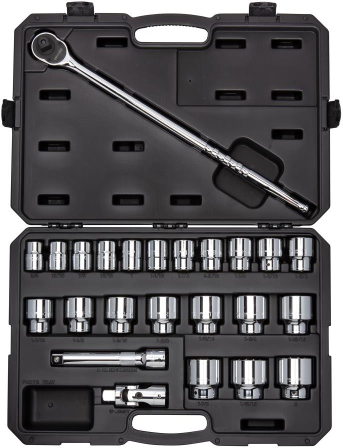 3/4 Drive 12-Point Socket and Ratchet Set, 25-Piece (3/4-2 in.) SKT35105