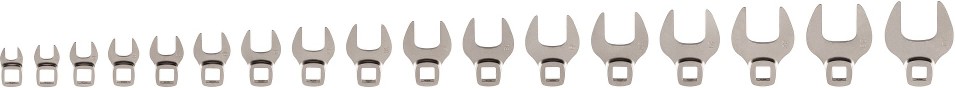 17 -Piece Set Metric Crowfoot Open end Wrench (no case)