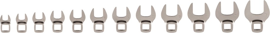12 -Piece Set Metric Crowfoot Open end Wrench (no case)
