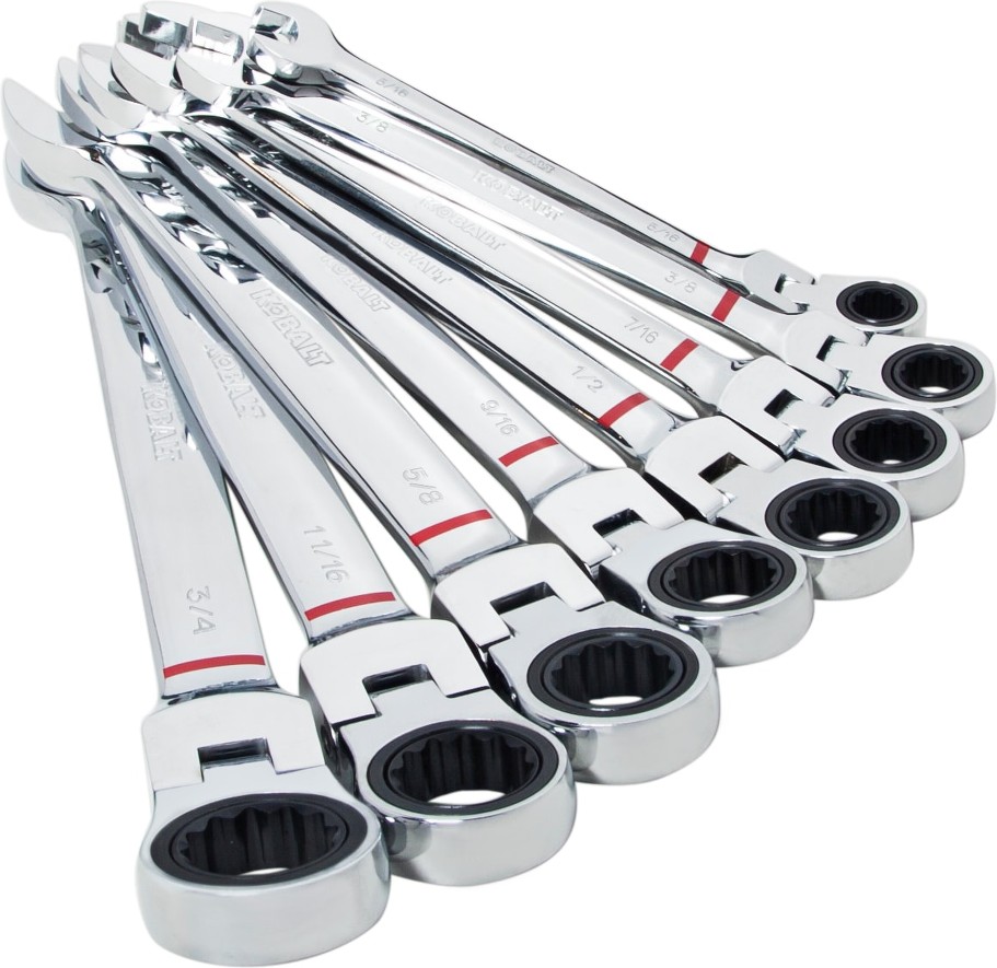 8 Set Flexible Head Ratchet Wrench