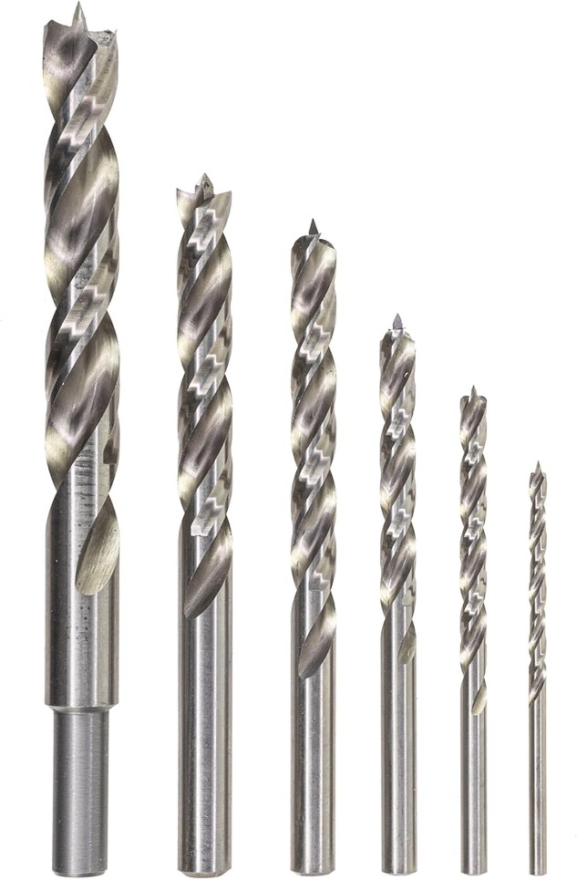 6 -Piece Assorted x Assorted Woodboring Brad-point bit Drill Bit Set