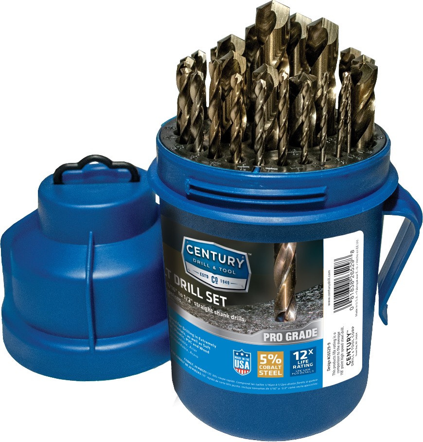 29 -Piece x Cobalt Jobber length Twist Drill Bit Set