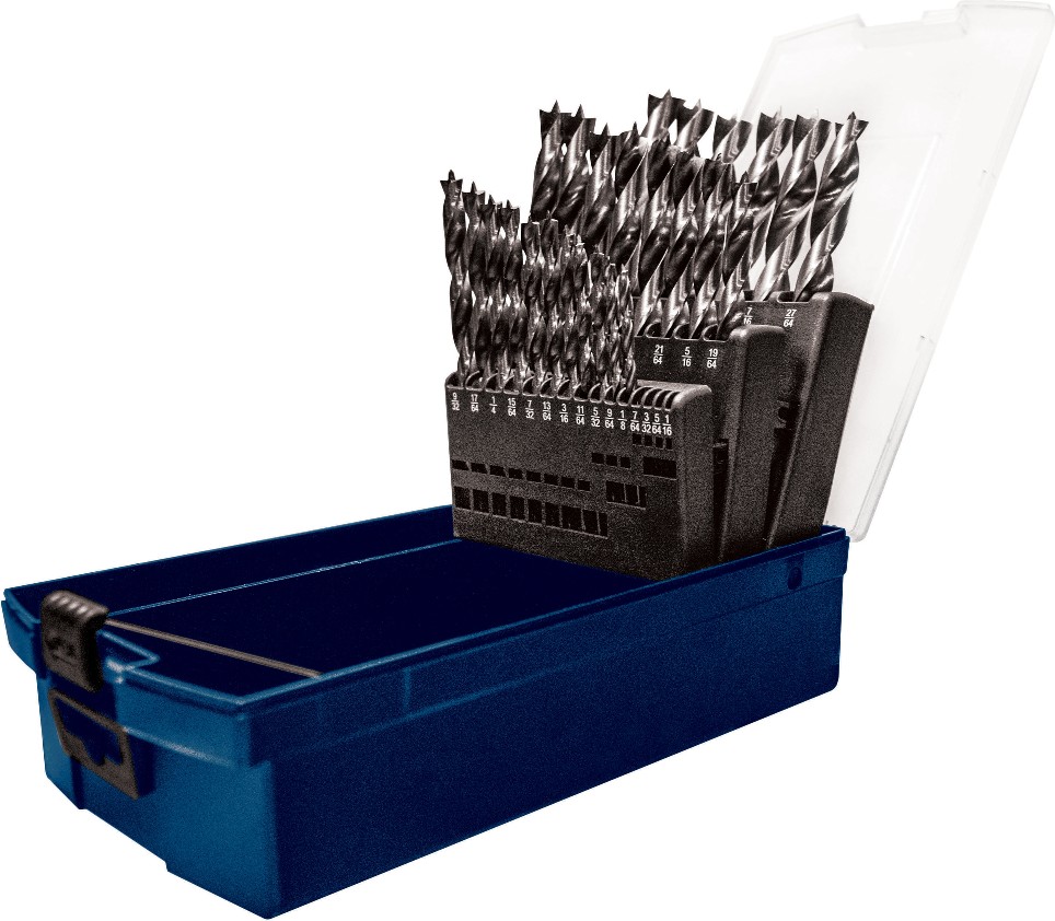 25 -Piece Assorted x Assorted Woodboring Brad-point bit Drill Bit Set