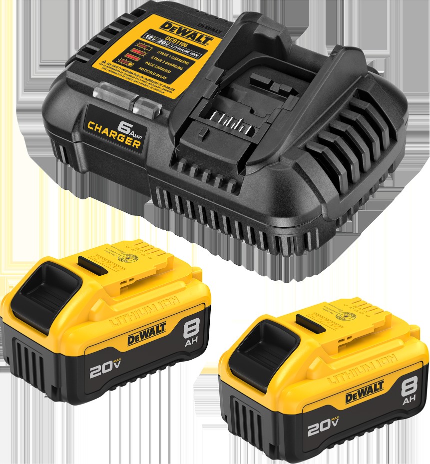 20 -Volt 2 -Pack Lithium-ion ( 8 Ah 8 Ah Battery and Charger )