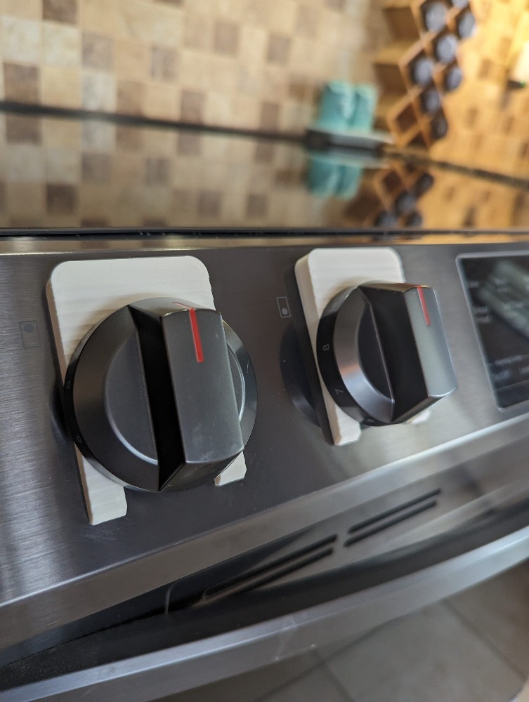 The Knob Stopper Size Standard White Oven knob covers