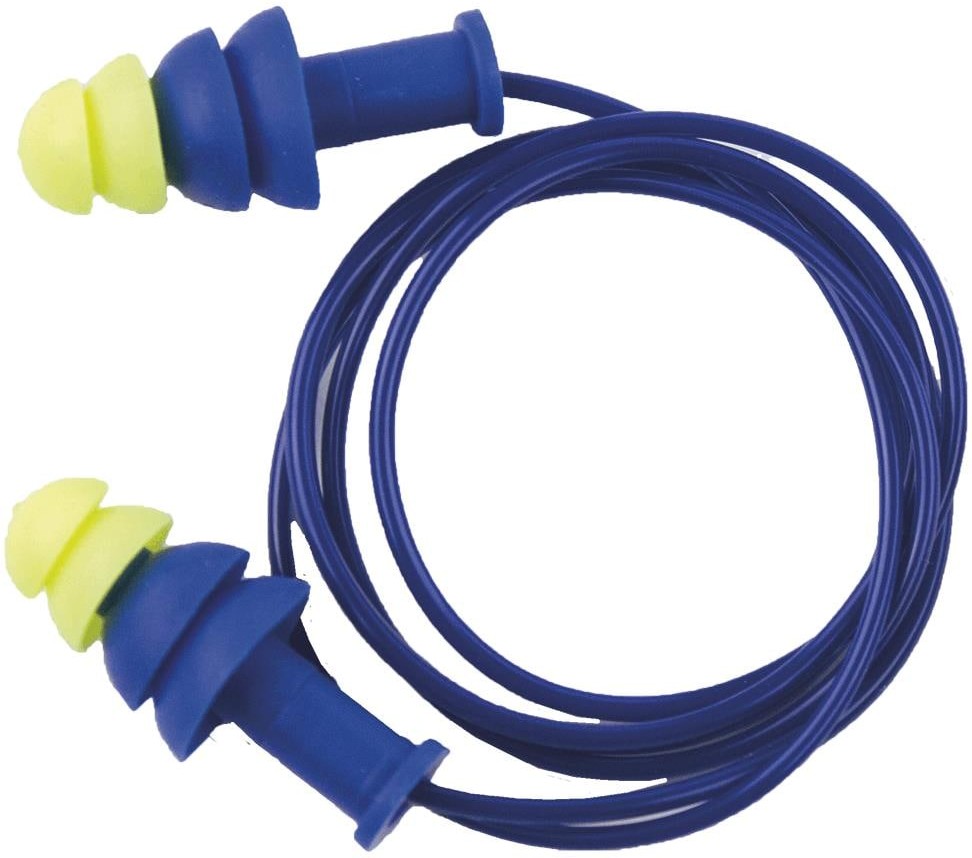 100 -Pack Reusable Corded Hearing Protection Earplugs 27db NRR dB Noise Reduction Rating