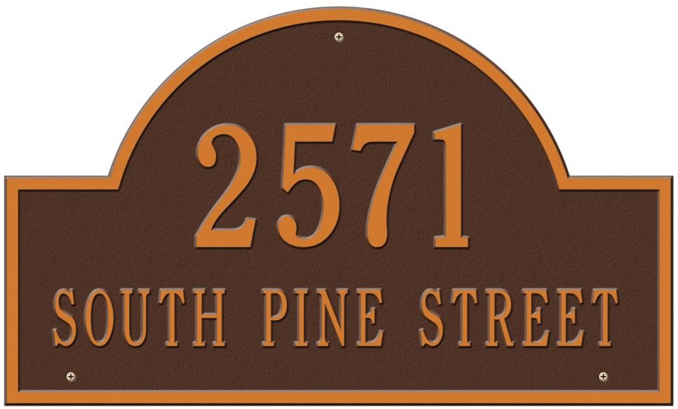 24-in H x 23-1/4-in W Antique copper Aluminum Address plaque
