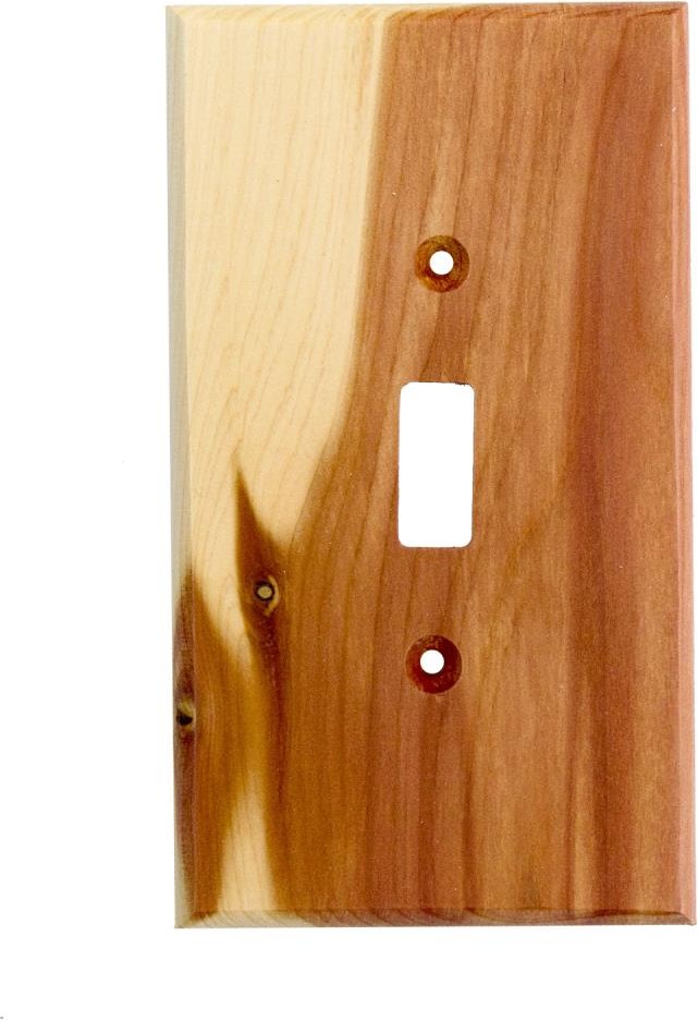 1 -Gang Specialty Size Juniper Wood Indoor Toggle Wall Plate