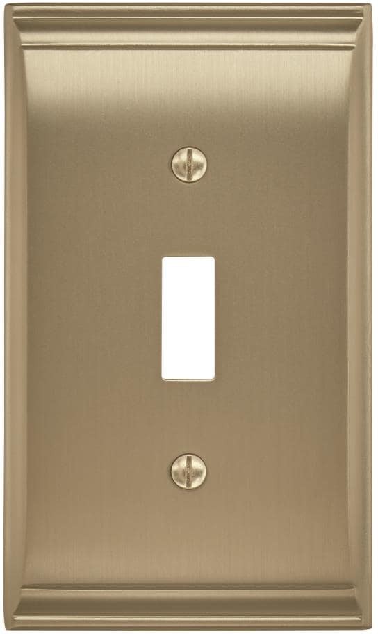 1 -Gang Midsize Size Golden Champagne Zinc Indoor Toggle/Decorator Wall Plate