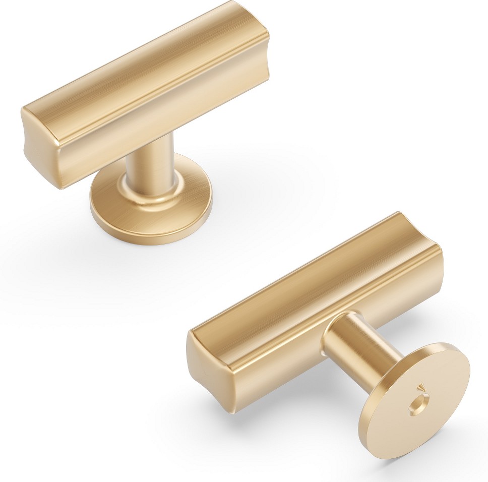 Woodward Champagne Bronze Bar Contemporary Cabinet Knob 10 -Pack