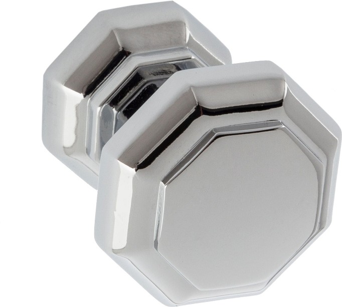 Octagon 1-1/8-in Chrome Octangular Modern Cabinet Knob