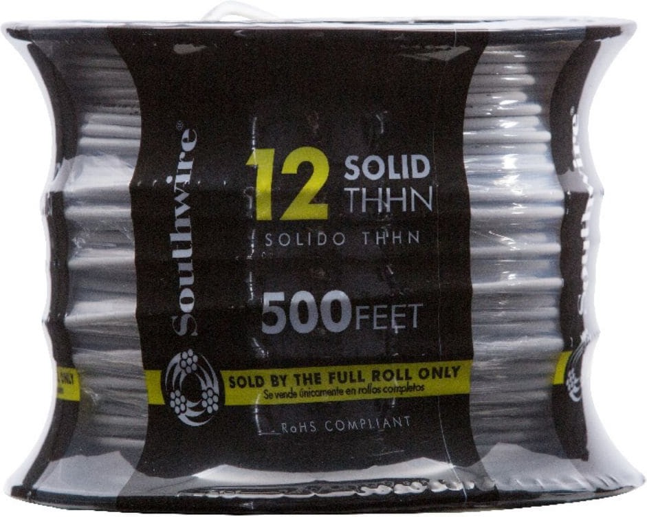 500-ft 12 -AWG White Stranded Copper THHN wire ( By-the-roll )