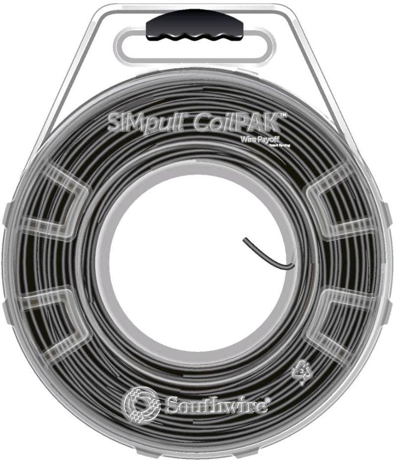 SIMpull CoilPAK 1000-ft 12 -AWG Black Stranded Copper THHN wire ( By-the-roll )