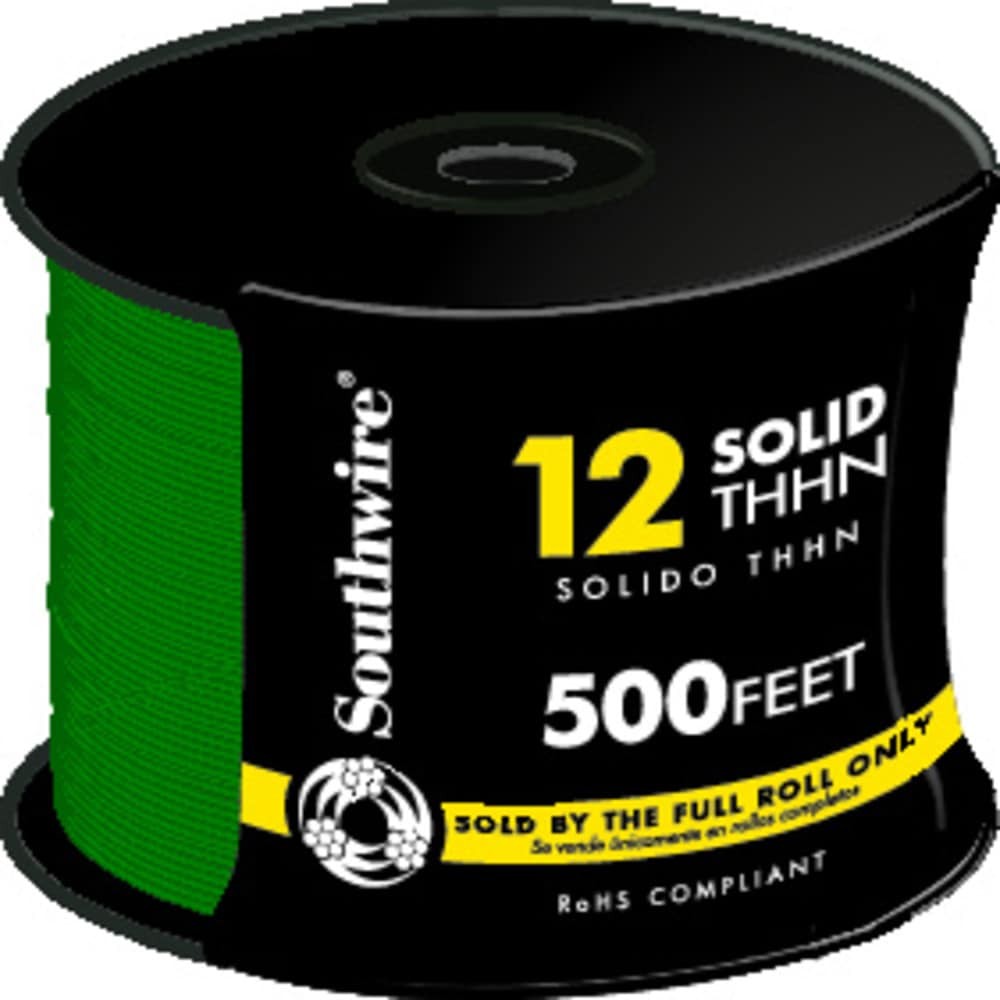 500-ft 12 -AWG Green Stranded Copper THHN wire ( By-the-roll )
