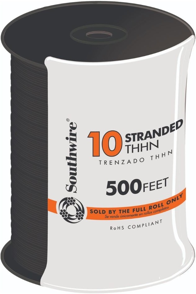 500-ft 10 -AWG Blue Stranded Copper THHN wire ( By-the-roll )
