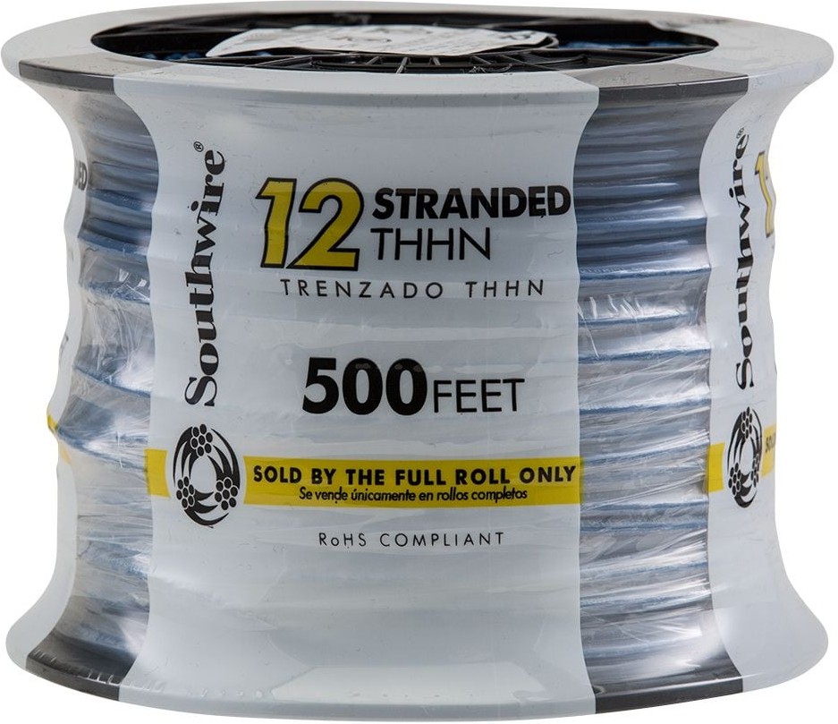 500-ft 12 -AWG Blue Stranded Copper THHN wire ( By-the-roll )