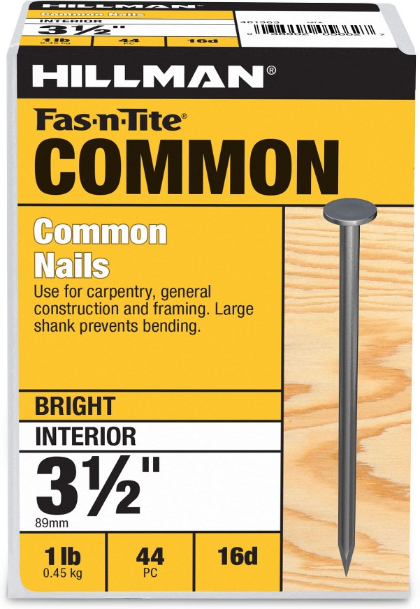 3-1/2-in 8 -Gauge Bright Ring Shank Common Nails 44 -Per Box