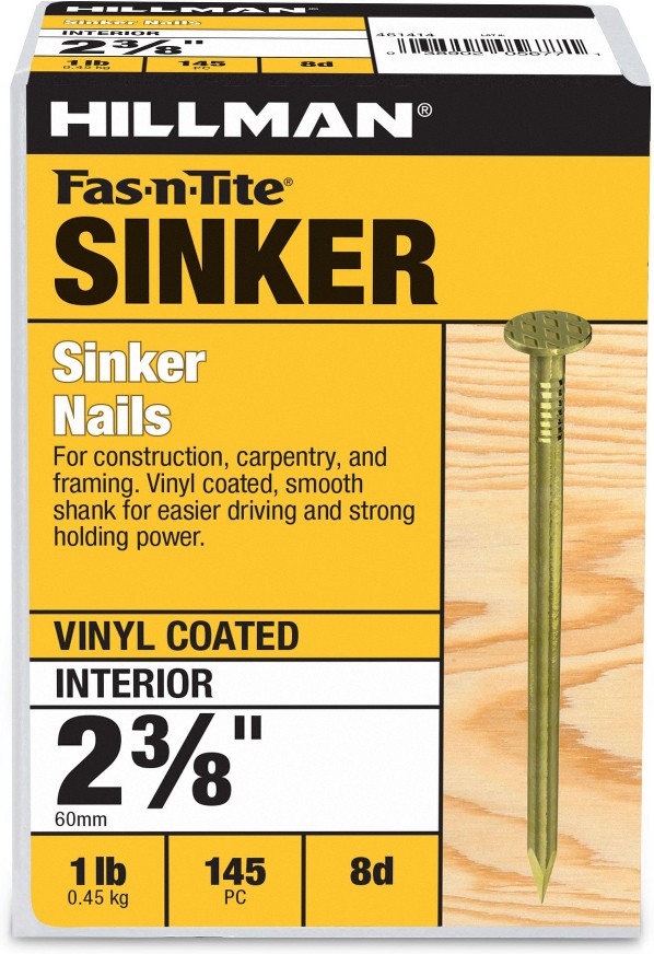 2-3/8-in x 8d Vinyl-coated Smooth Shank Sinker nails ( 145 -Per Box )