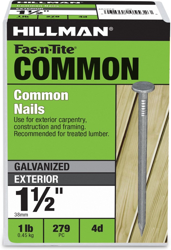 1-1/2-in 13 -Gauge Hot-dipped galvanized Ring Shank Common Nails 279 -Per Box