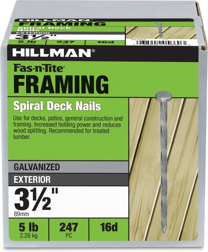 3-1/2-in x 16d Hot-dipped galvanized Spiral Shank Deck nails ( 247 -Per Box )