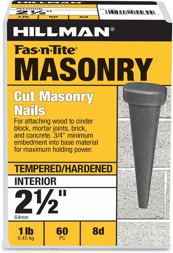 2-1/2-in 9 -Gauge Bright Smooth Shank Masonry Nails 40 -Per Box