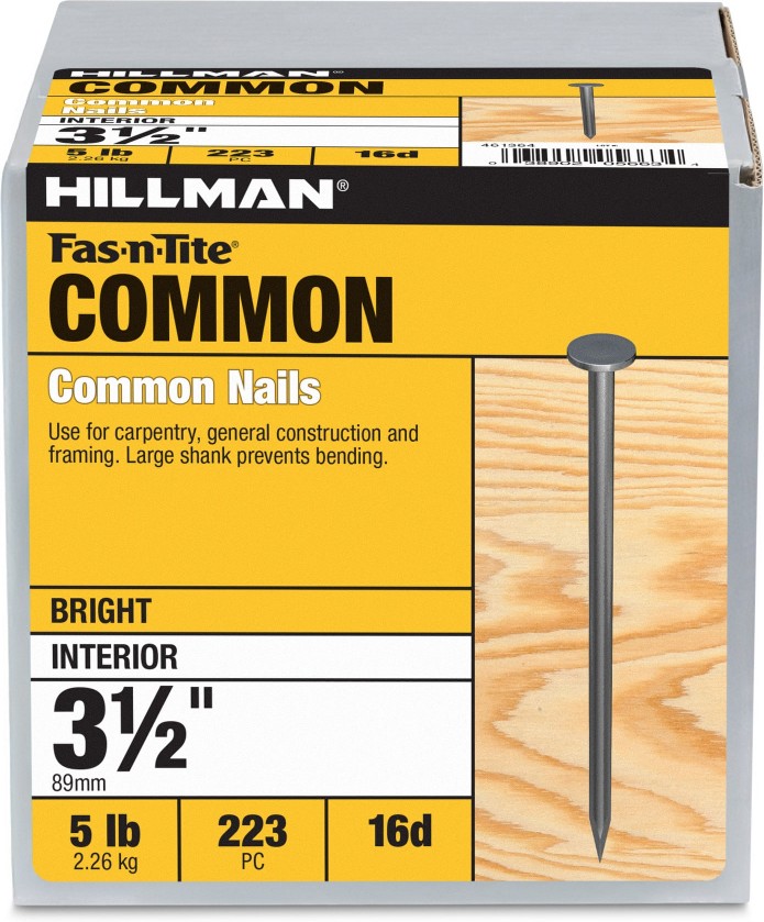 3-1/2-in 8 -Gauge Bright Ring Shank Common Nails 223 -Per Box