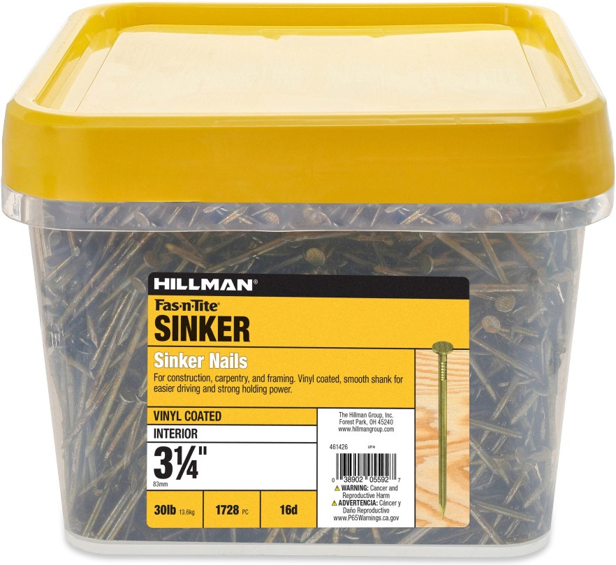 3-1/4-in x 16d Vinyl-coated Smooth Shank Sinker nails ( 1728 -Per Box )