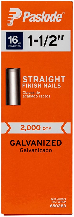 1-1/2-in 16 -Gauge 4d Straight Galvanized Collated Finish nails 2000 -Per Box