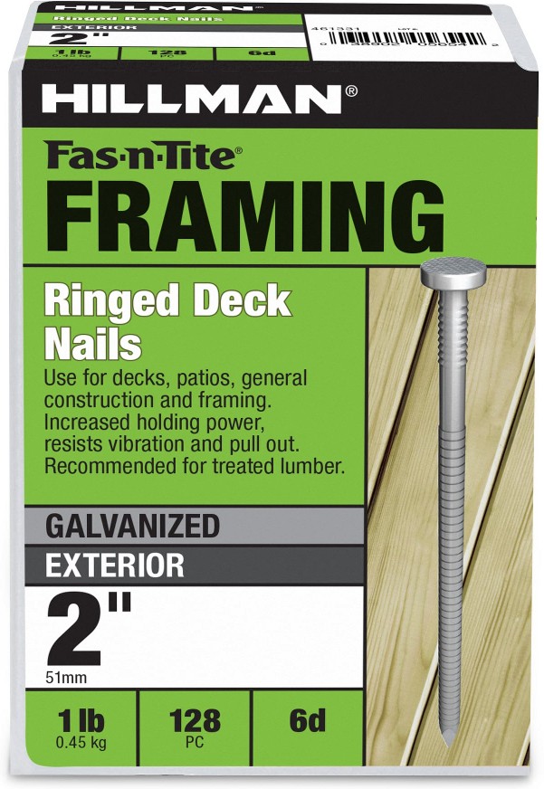 2-in x 6d Hot-dipped galvanized Ring Shank Deck nails ( 128 -Per Box )