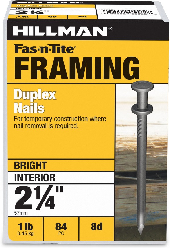 2-1/4-in x 8d Bright Smooth Shank Duplex nails ( 84 -Per Box )