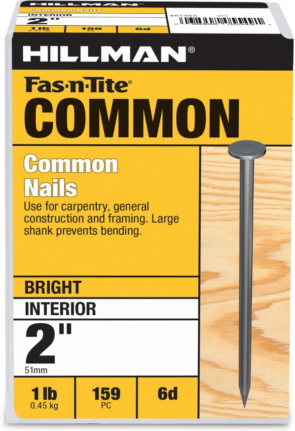 2-in 12 -Gauge Bright Ring Shank Common Nails 159 -Per Box