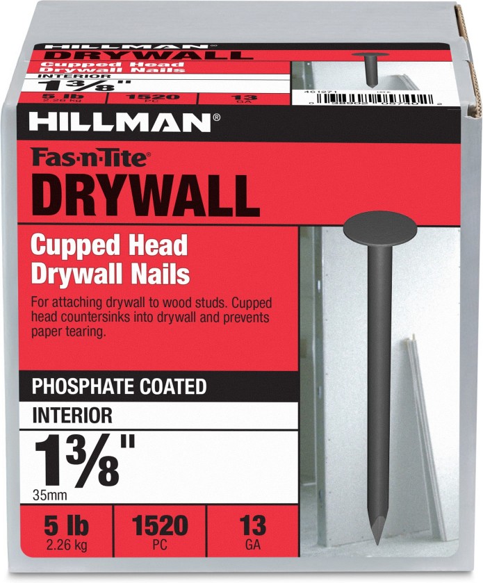 1-3/8-in 13 -Gauge Coated Smooth Shank Drywall Nails 1520 -Per Box