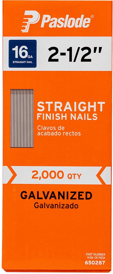 2-1/2-in 16 -Gauge 8d Straight Galvanized Collated Finish nails 2000 -Per Box
