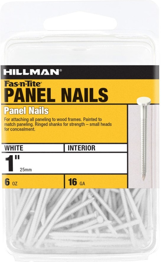 1-in 16 -Gauge 2d Coated Panel board nails 30 -Per Box