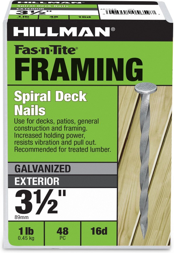 3-1/2-in x 0.17-in 16d Galvanized Spiral Shank Deck nails ( 48 -Per Box )
