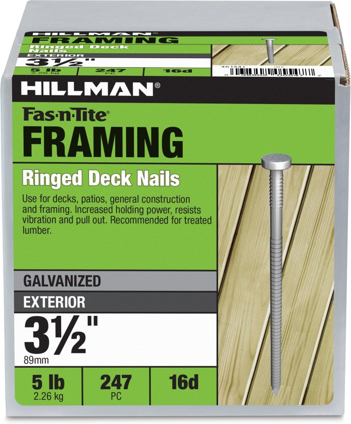 3-1/2-in x 16d Galvanized Ring Shank Deck nails ( 247 -Per Box )