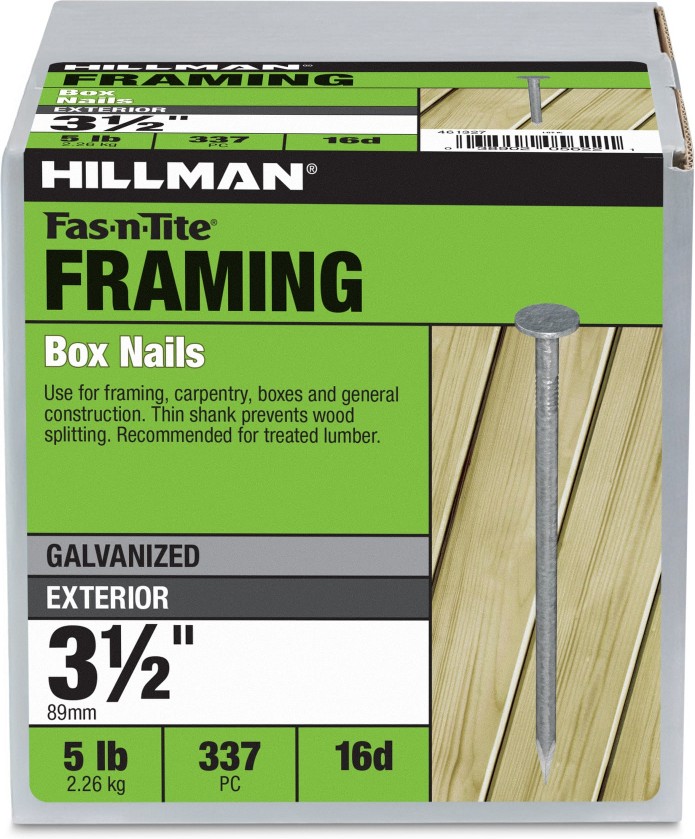 3-1/2-in x 16d Galvanized Smooth Shank Box nails ( 337 -Per Box )