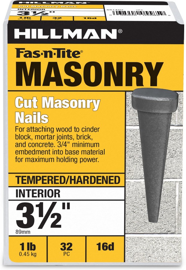 3-1/2-in 9 -Gauge Bright Fluted Shank Masonry Nails 32 -Per Box