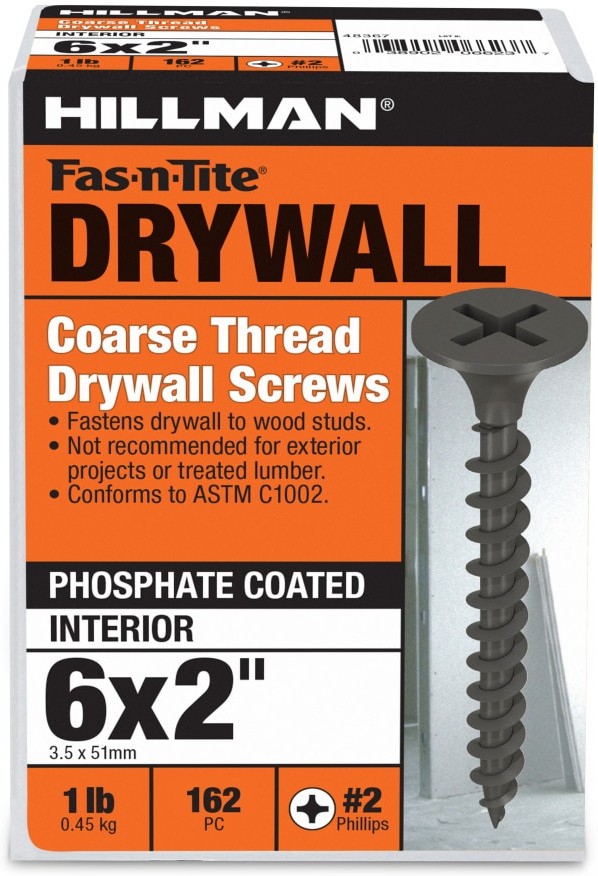 #6 x 2-in Bugle Coarse Thread Drywall Screws 1-lb ( 166 -Pack )
