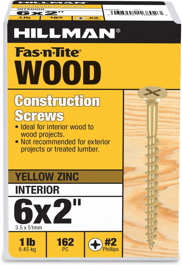 #6 x 2-in Yellow zinc Interior Trim screws (